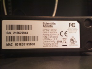 Cable Modem - MAC