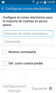 Primera captura configuracion correo android correo_android1